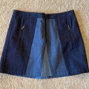 BCBG maxazia XS denim A line mini skirt
